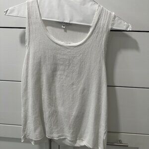White Linen Tank Ladies M